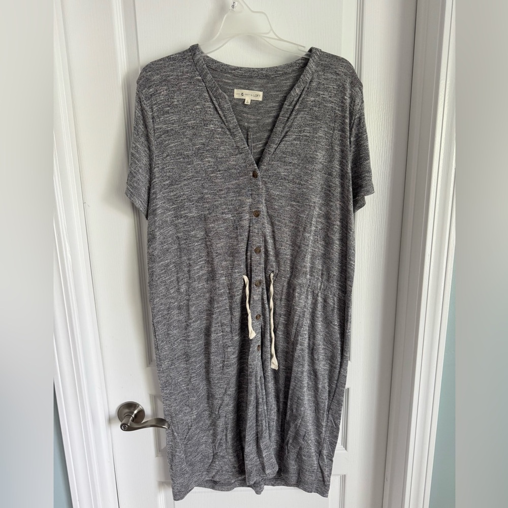 Lou & Grey for LOFT Gray Knit Dress